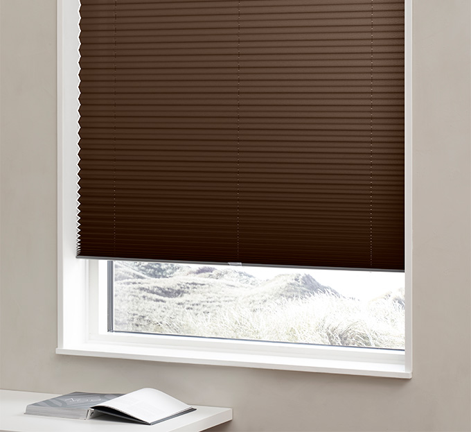 Plisségardin easylift m/grep Latte – Enkeltlag