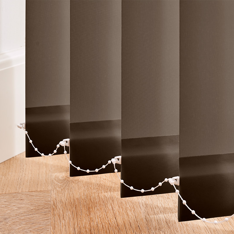 Lamellgardin 89mm lystett Brun