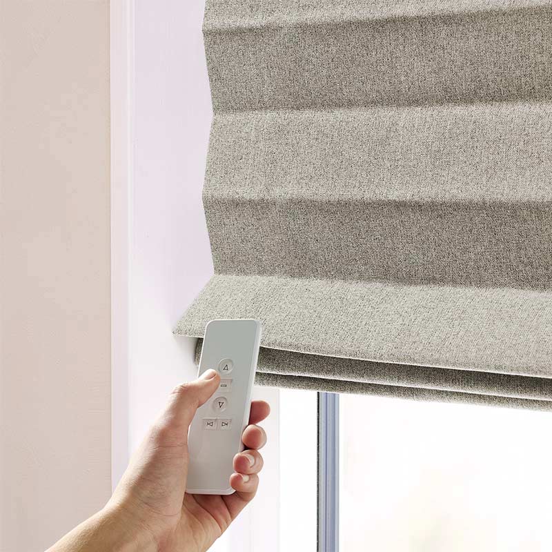 Liftgardin m/motor lystett Midnight - Taupe