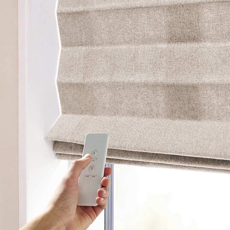 Liftgardin m/motor Divine - Khaki brun