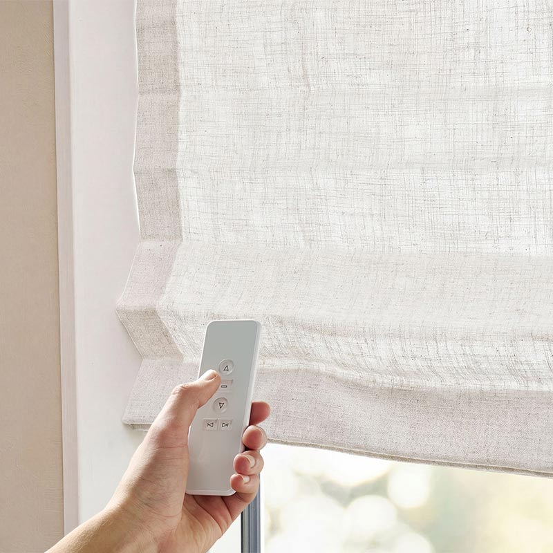 Liftgardin m/motor Delight - Off white mix