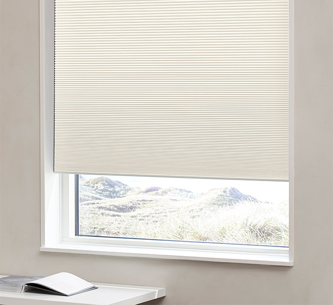 Plisségardin easylift m/grep Creme - Dobbelt stoff