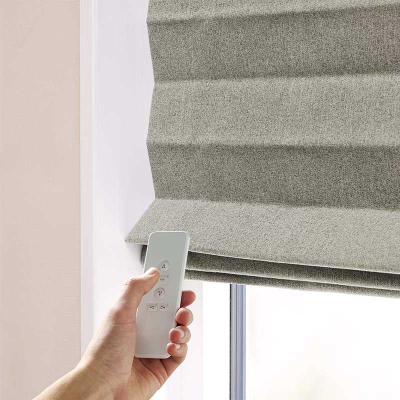 Liftgardin m/motor lystett Midnight - Ash taupe