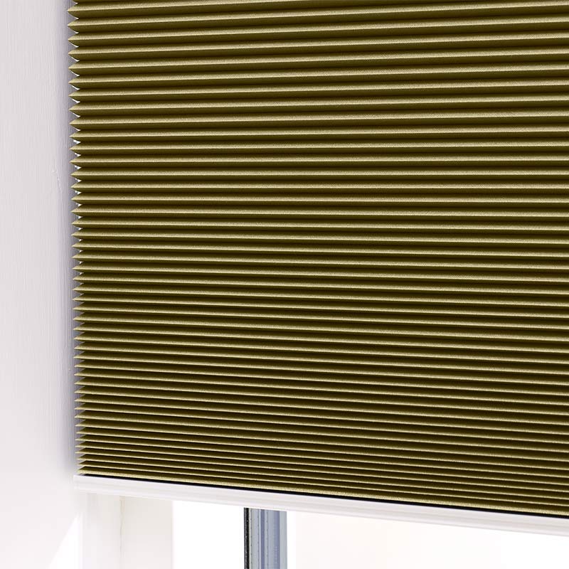 Plisségardin easylift m/grep Olivengrønn – Enkeltlag
