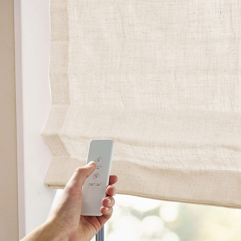 Liftgardin m/motor Delicate - Creme