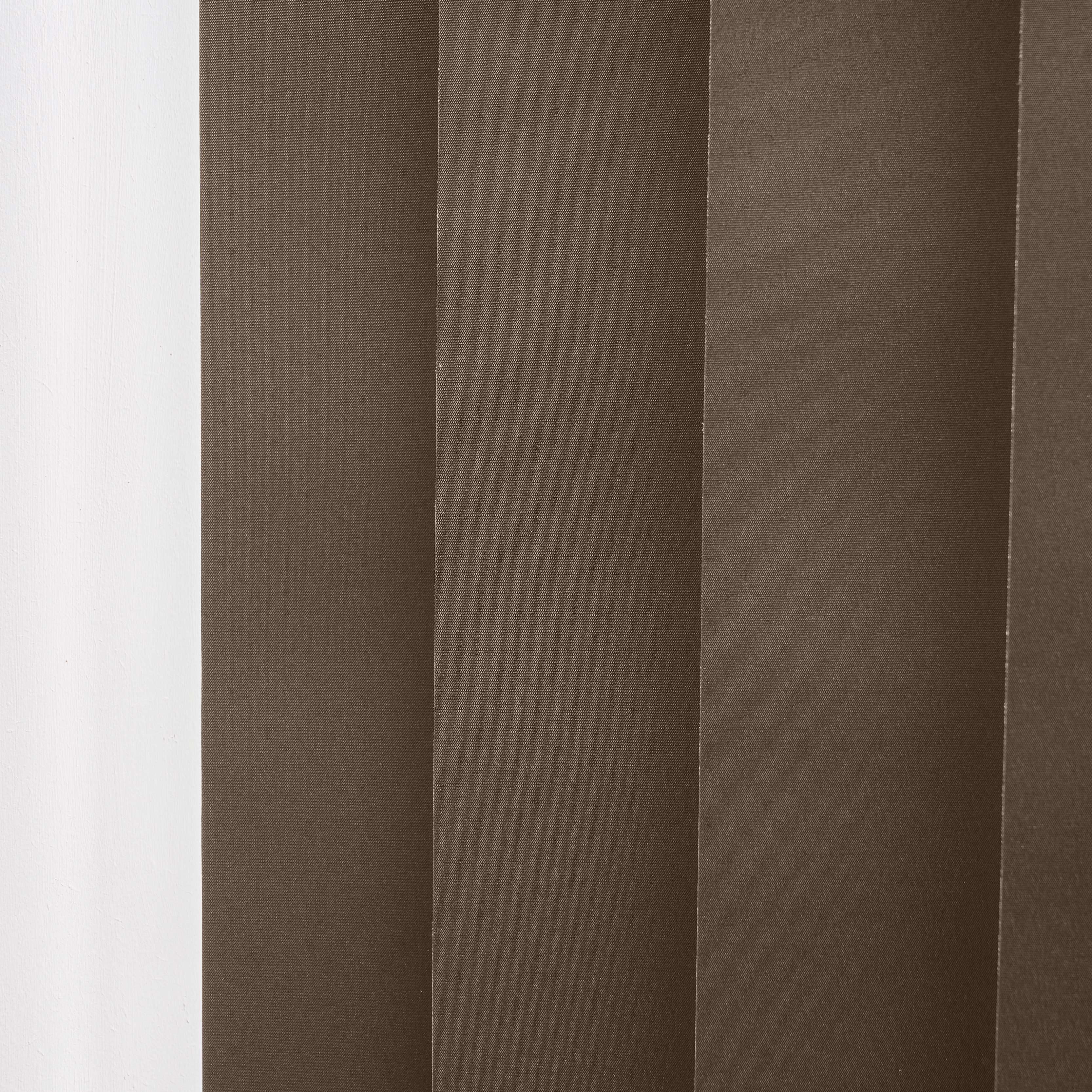Lamellgardin 127mm lystett Brun