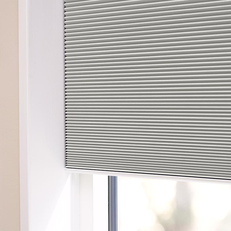 Plisségardin easylift m/grep Lys grå – Enkeltlag