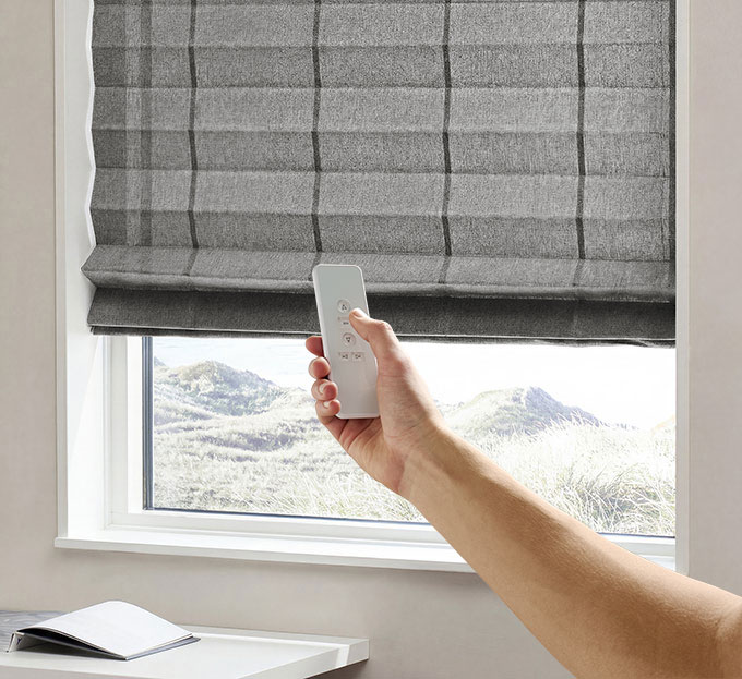 Liftgardin m/motor Tone - Charcoal