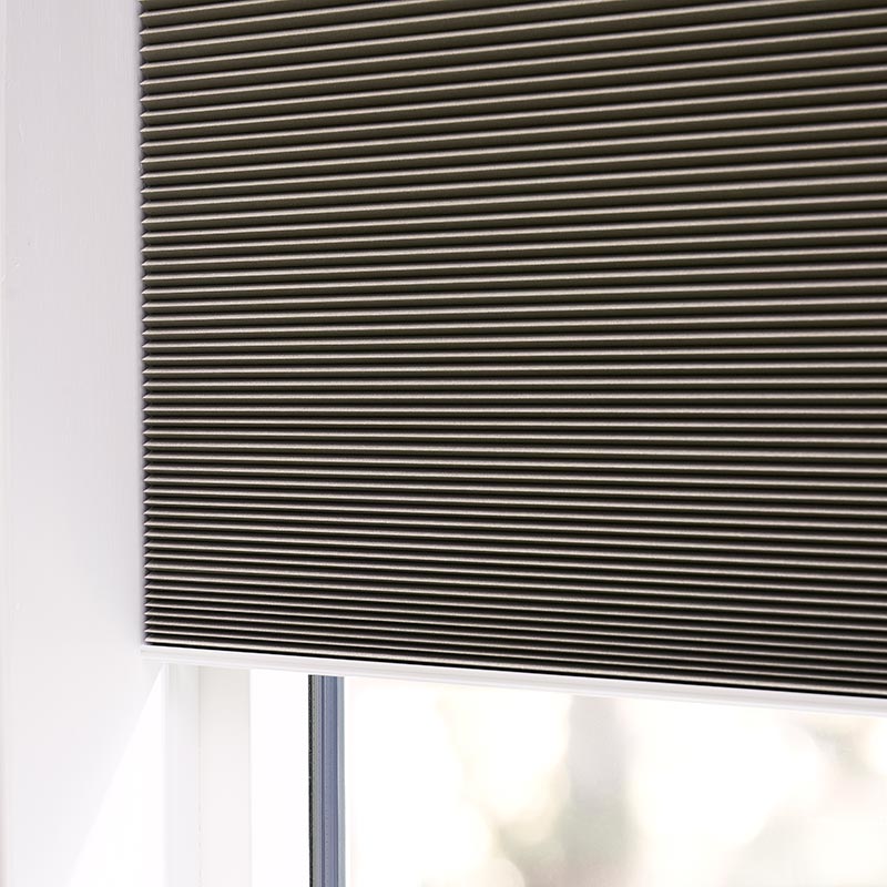 Plisségardin easylift m/grep Bygrå – Dobbelt stoff