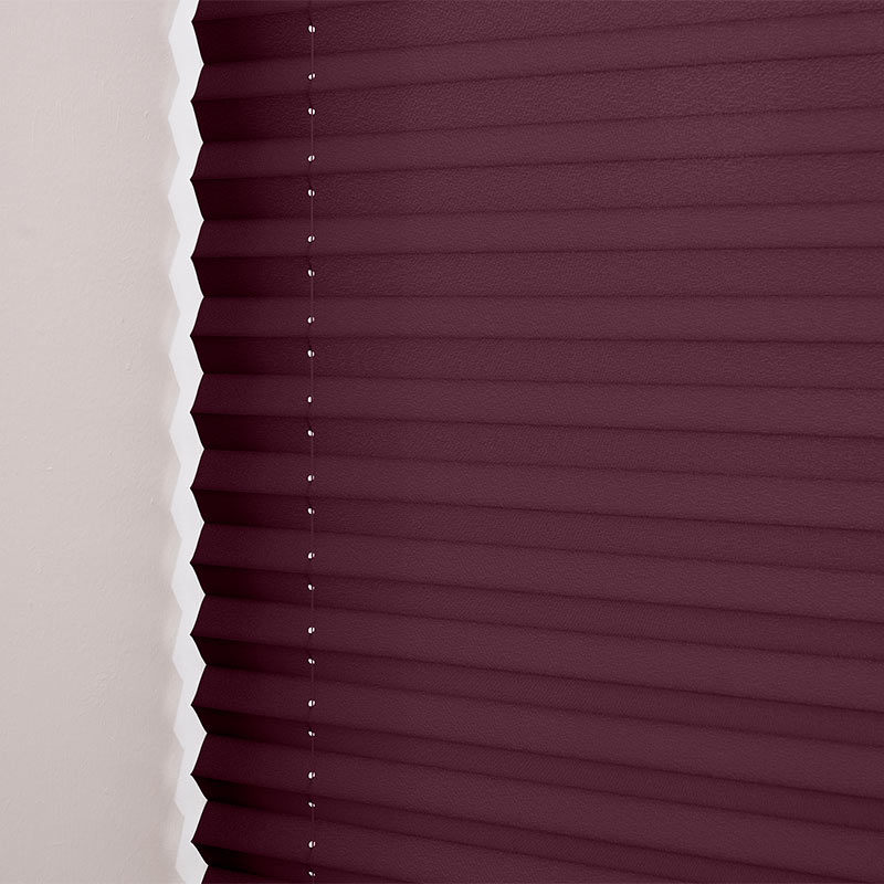 Plisségardin m/snortrekk Bordeaux – Enkeltlag