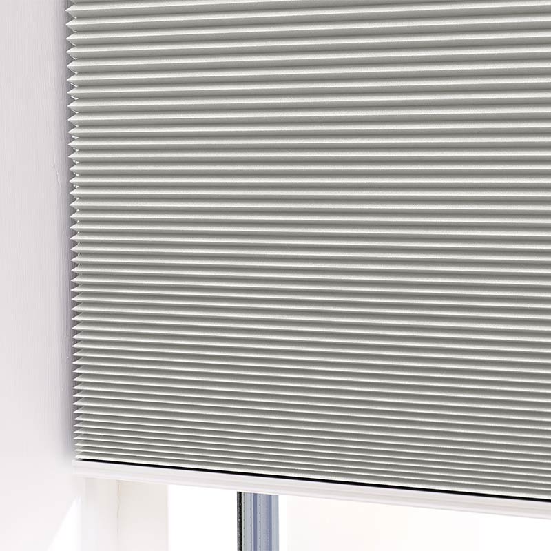Plisségardin easylift m/grep Lys grå – Enkeltlag