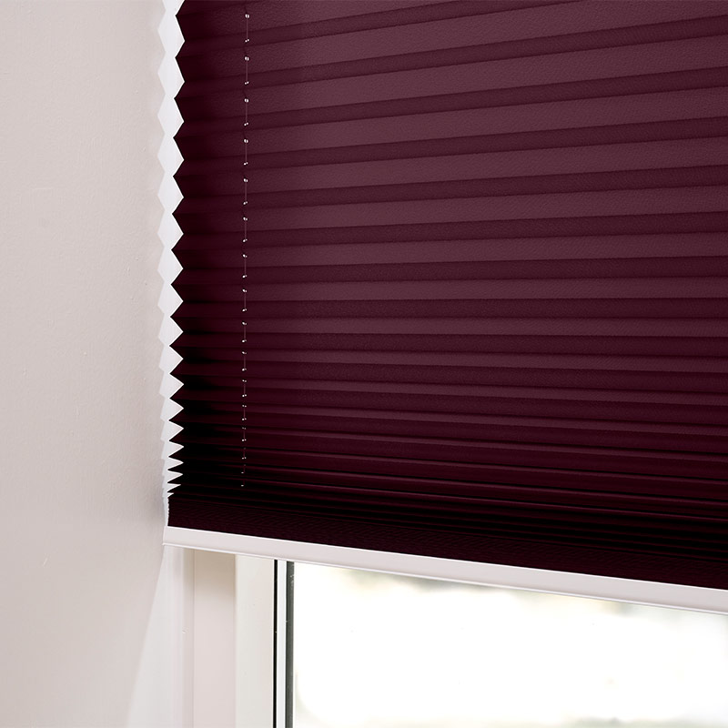 Plisségardin m/snortrekk Bordeaux – Enkeltlag