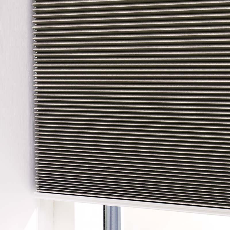 Plisségardin easylift m/grep Bygrå – Dobbelt stoff