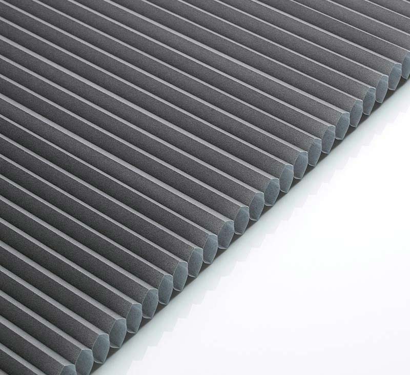 Plisségardin easylift m/grep Antrasitt – Dobbelt stoff
