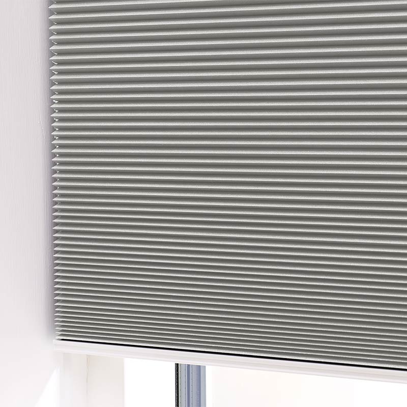 Plisségardin easylift m/grep Sølvgrå – Enkeltlag