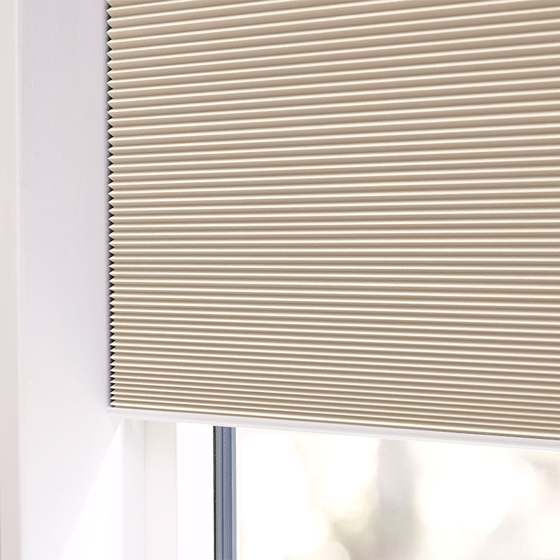Plisségardin lystett easylift m/grep Lys beige – Dobbelt stoff