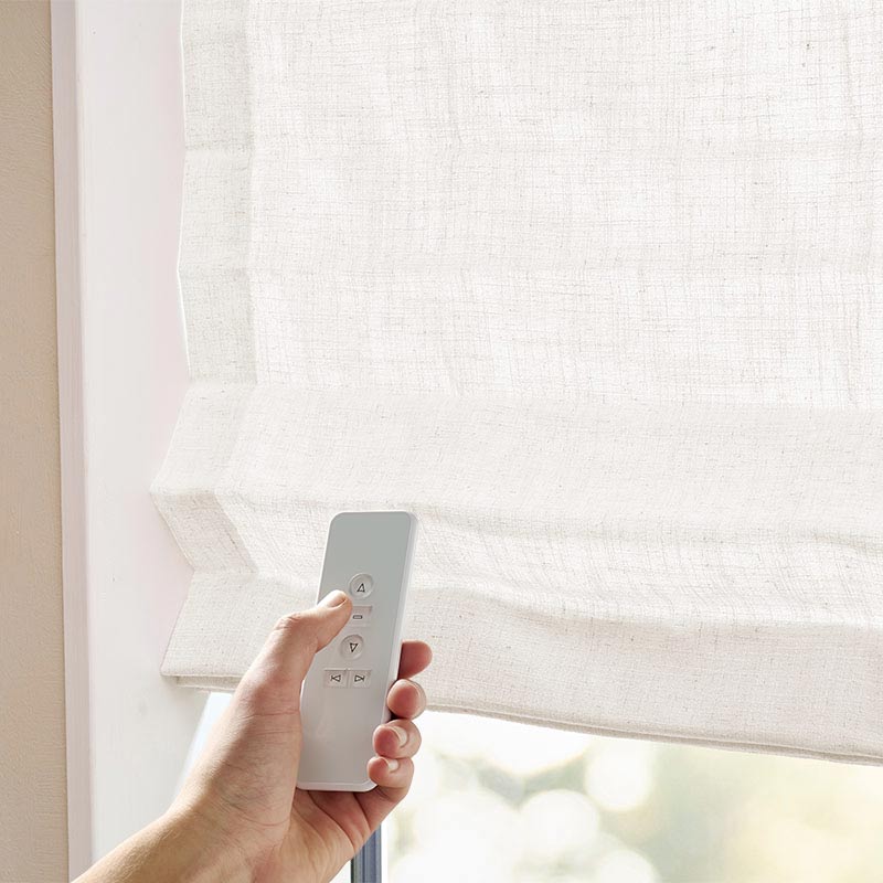 Liftgardin m/motor Delicate - Off white
