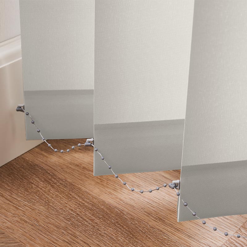 Lamellgardin 127mm Varm lys grå