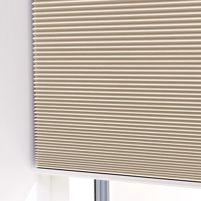 Plisségardin lystett easylift m/grep Lys beige – Dobbelt stoff