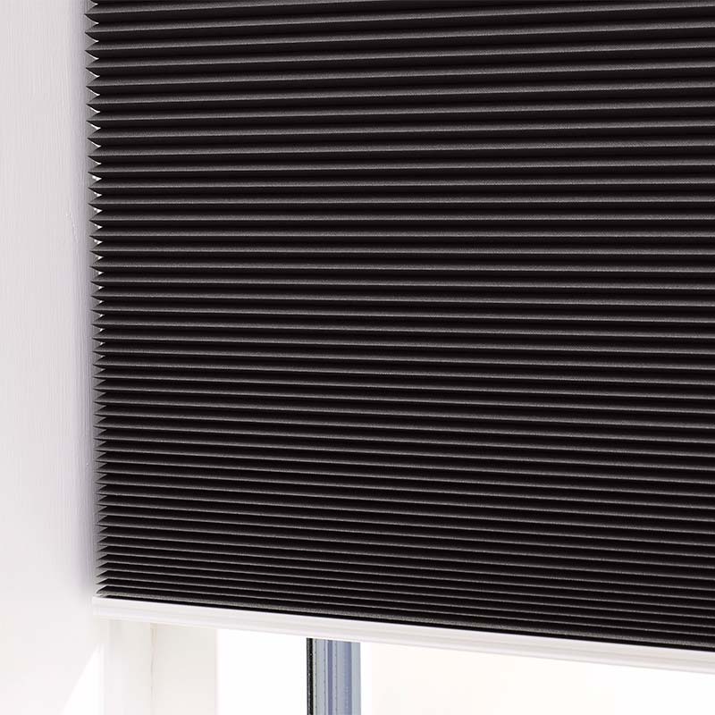 Plisségardin easylift m/grep Mørk brun – Enkeltlag