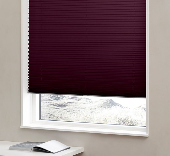 Plisségardin easylift m/grep Bordeaux – Enkeltlag
