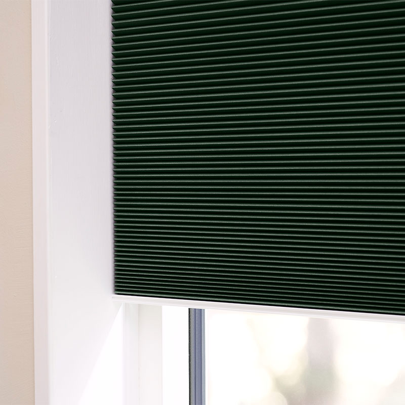 Plisségardin easylift m/grep Mosegrønn – Enkeltlag